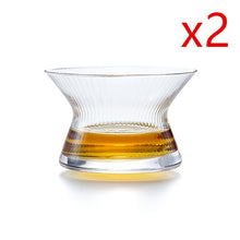 Load image into Gallery viewer, Top Design NEAT Whiskey Glass Spin Slender Waist Crystal Brandy Snifter Spirit Whisky Bowl Cup Wine Tumbler Wineglass Handmade
