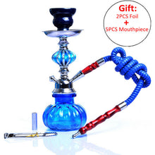 Load image into Gallery viewer, Portable Travel Hookah Small Shisha Pipe Set Narguile Chicha Pipa with Hose Bowl Tongs Charcoal Tray Smke  Accessories
