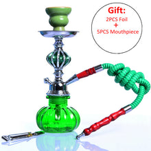 Load image into Gallery viewer, Portable Travel Hookah Small Shisha Pipe Set Narguile Chicha Pipa with Hose Bowl Tongs Charcoal Tray Smke  Accessories
