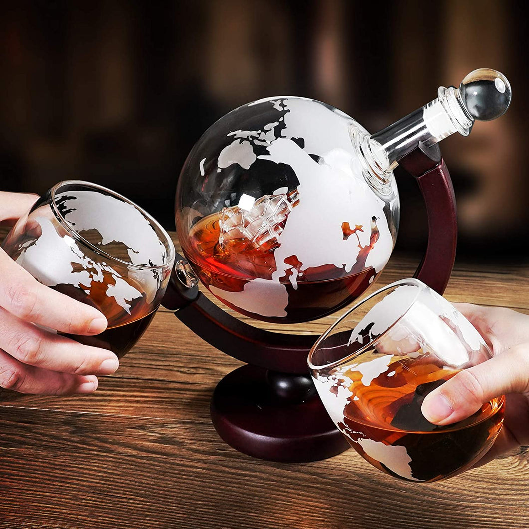Globe Decanter Lead-free Carafe Whisky Glasses Creative Whiskey Vodka Spirit Decanter Globe Grade Bar Home Drinkware Party Gifts