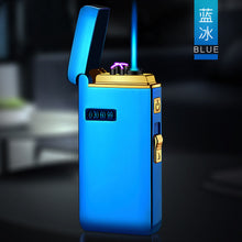 Load image into Gallery viewer, New Windproof Metal USB Lighter Torch Lighter Jet Dual Plasma Arc Lighter Gas Electric Butane Chargeable Pipe Cigar Lighter
