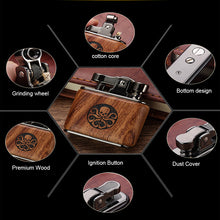 Load image into Gallery viewer, Honest Kerosene Lighter Retro Nostalgic Old-fashioned Lighter Solid Wood Mechanical Lighter Pipe Smoking Accessories
