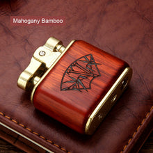 Load image into Gallery viewer, Honest Kerosene Lighter Retro Nostalgic Old-fashioned Lighter Solid Wood Mechanical Lighter Pipe Smoking Accessories
