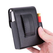 Load image into Gallery viewer, Cigarette Box Lighter Holder PU Leather/Aluminum Smoker Smoke Tools Cigar Tobacco Case Container Men Smoking Supplies Gifts

