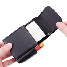 Load image into Gallery viewer, Cigarette Box Lighter Holder PU Leather/Aluminum Smoker Smoke Tools Cigar Tobacco Case Container Men Smoking Supplies Gifts

