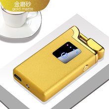 Load image into Gallery viewer, New Double Arc Lighter Windproof Flameless USB Plasma Lighter With LED Power Display  Gadget Gift Lighter

