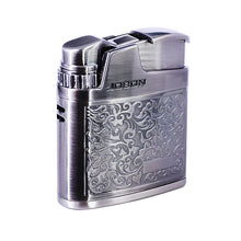 Load image into Gallery viewer, Embossed Butane Gas Lighter Jet Metal Windproof Torch Cigarette Cigar Lighter Retro Press Ignition Smking Accessories
