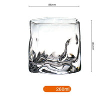 Load image into Gallery viewer, Japanese Edo Designer Crumple Paper Irregular Shape Crystal Faceted Der Whiskybecher Whiskey Whisky Rock Glass Artwork Wine Cup
