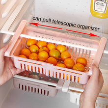 Load image into Gallery viewer, Slide Kitchen Fridge Organizer Freezer Storage Rack Space Saver for Refigerator Drawer Shelf Fruit Snack Container Holder
