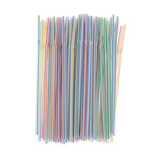 Load image into Gallery viewer, Colorful 100PCS/set 21cm Curved Plastic Drinking Straw Cocktail Lounge Wedding Birthday Party
