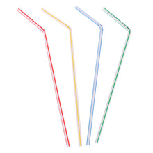 Load image into Gallery viewer, Colorful 100PCS/set 21cm Curved Plastic Drinking Straw Cocktail Lounge Wedding Birthday Party

