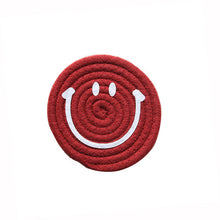 Load image into Gallery viewer, Round Cotton Braid Coaster Smile Non-slip Cup Mat Kitchen Dinner Heat Insulation Pads Table Placemats Nordic Home Decor

