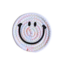 Load image into Gallery viewer, Round Cotton Braid Coaster Smile Non-slip Cup Mat Kitchen Dinner Heat Insulation Pads Table Placemats Nordic Home Decor
