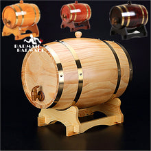 Load image into Gallery viewer, 3L Beer Brewing Keg Vintage Wood Oak Timber Wine Barrel For Whiskey Rum Port Decorative Barrel Keg Hotel Restaurant Display
