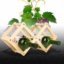 Load image into Gallery viewer, Wooden Red Wine Rack 3/6/10 Bottle Mount Kitchen Holders Exhibition Organizer
