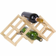 Load image into Gallery viewer, Wooden Red Wine Rack 3/6/10 Bottle Mount Kitchen Holders Exhibition Organizer
